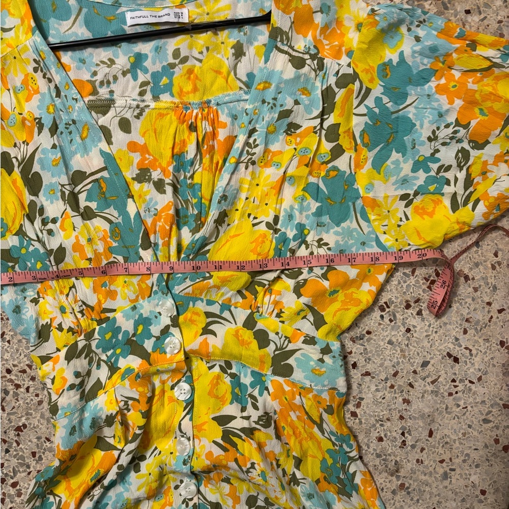 Rafa Midi Dress in Lera Floral Faithfull the brand Large - Picture 6 of 10